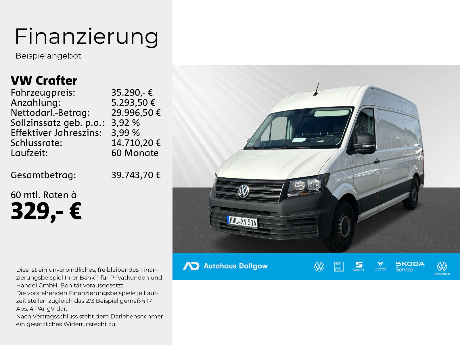 Crafter 35 Kasten 2.0 TDI Frontantrieb RS 3640mm