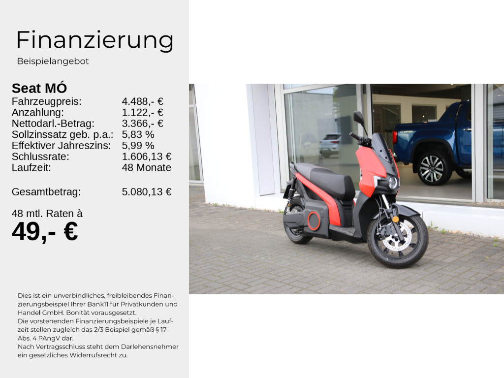 Mó eScooter Elektroroller Scooter LED+LM-Felgen+