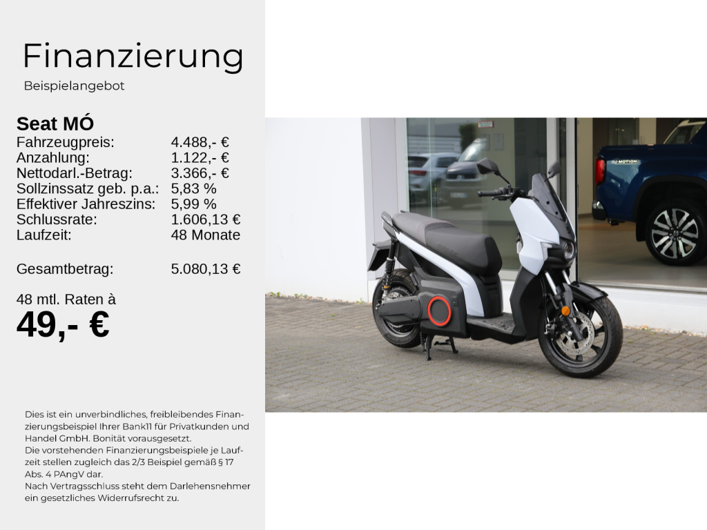 Mó eScooter Elektroroller Scooter LED+LM-Felgen+