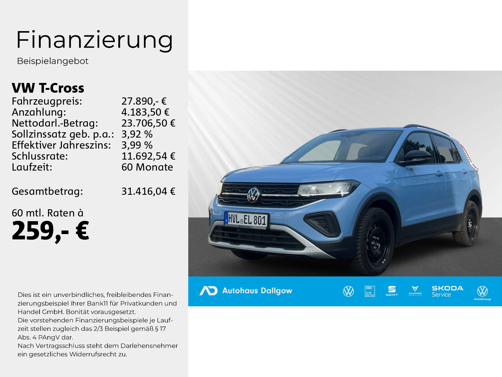T-Cross Life 1.0 TSI DSG Sitzheizung+PDC+RFK+LED