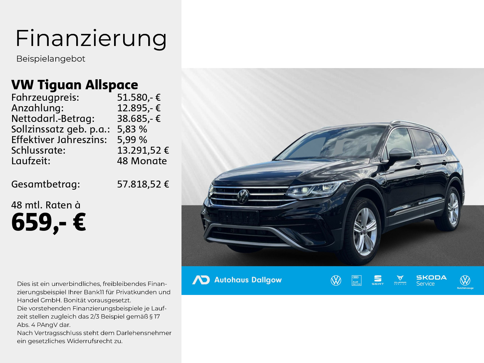 Tiguan Allspace Elegance 2,0 l TDI DSG+ PDC+ LED