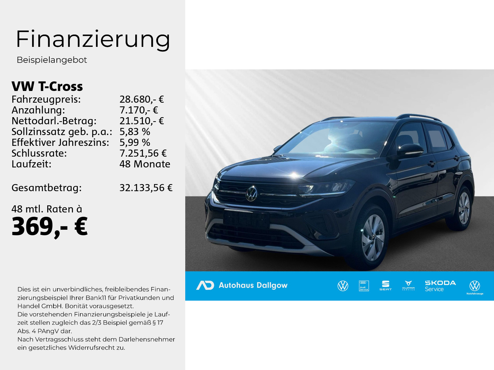 T-Cross Goal 1.5l TSi150PS*DSG+PDC+RFK+Nav+WiRä.