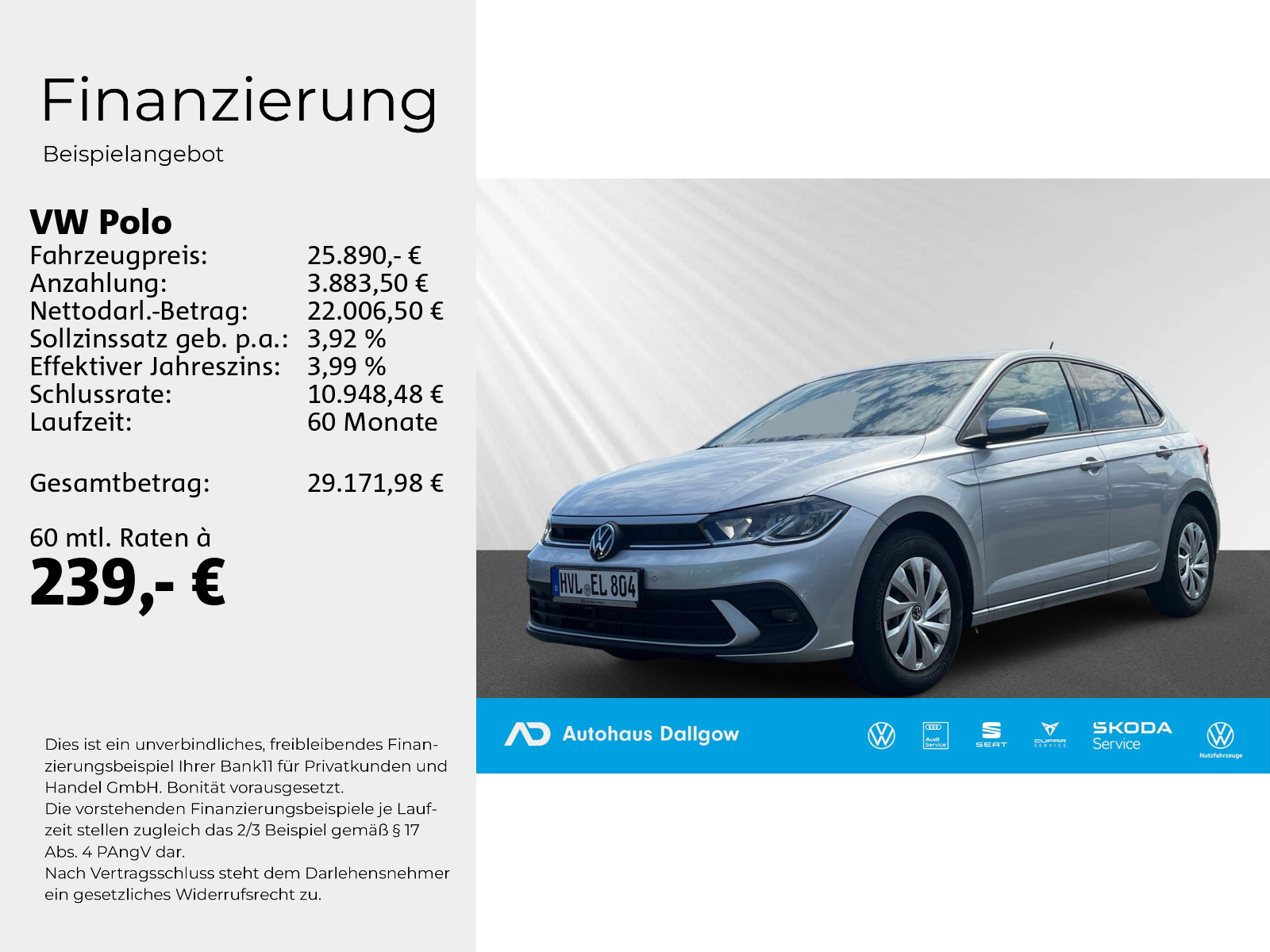 Polo Life 1.0 l 70kW DSG+ PDC + LED +Klima+Temp.