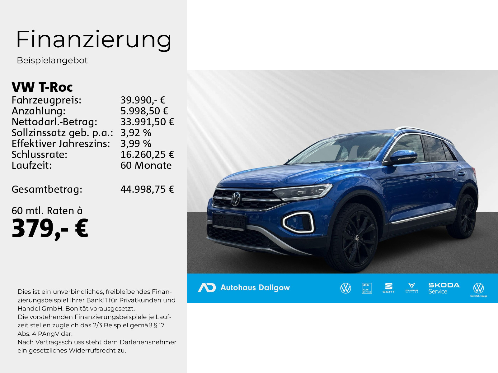 T-Roc Style 2.0 l TDI 150 PS DSG+ PDC+ LED+ Nav+