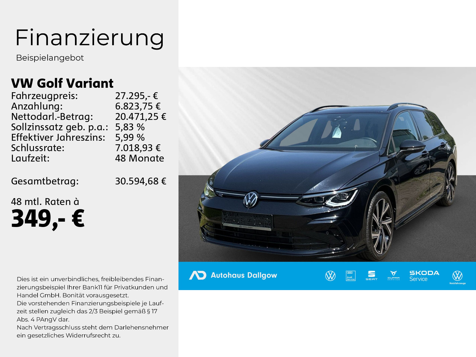 Golf Variant R-Line 1,5 eTSI 130PS DSG LED+Navig