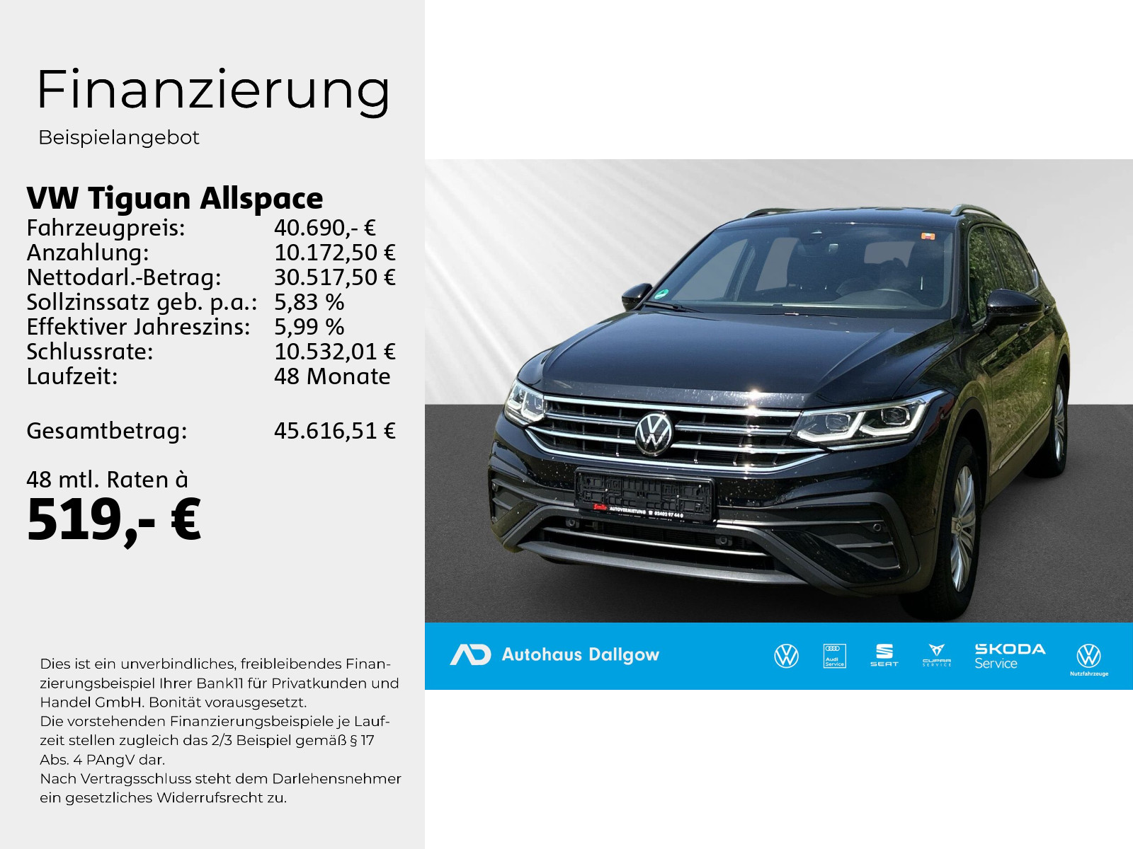 Tiguan Allspace Life 1,5 TSI 150 PS PDC+LED+Navi