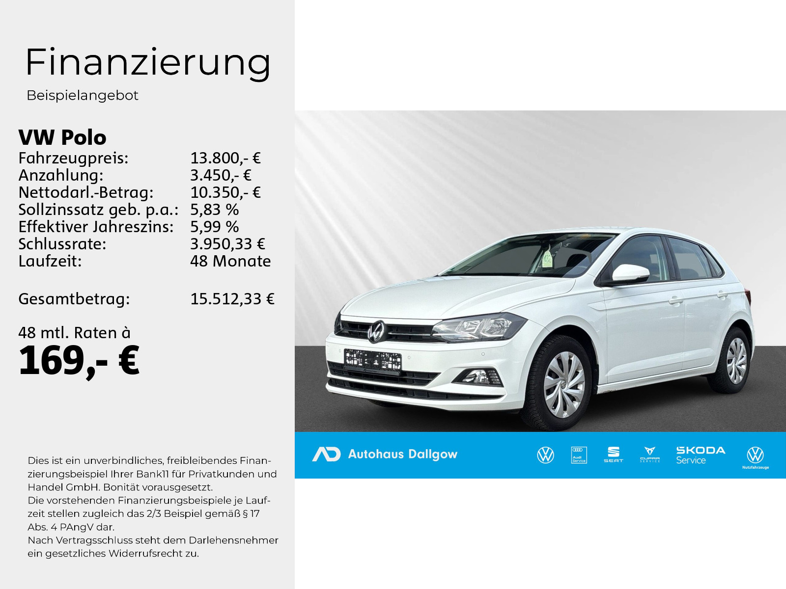 Polo Comfortline 1,0 l 59 kW (80 PS) 5-Gang