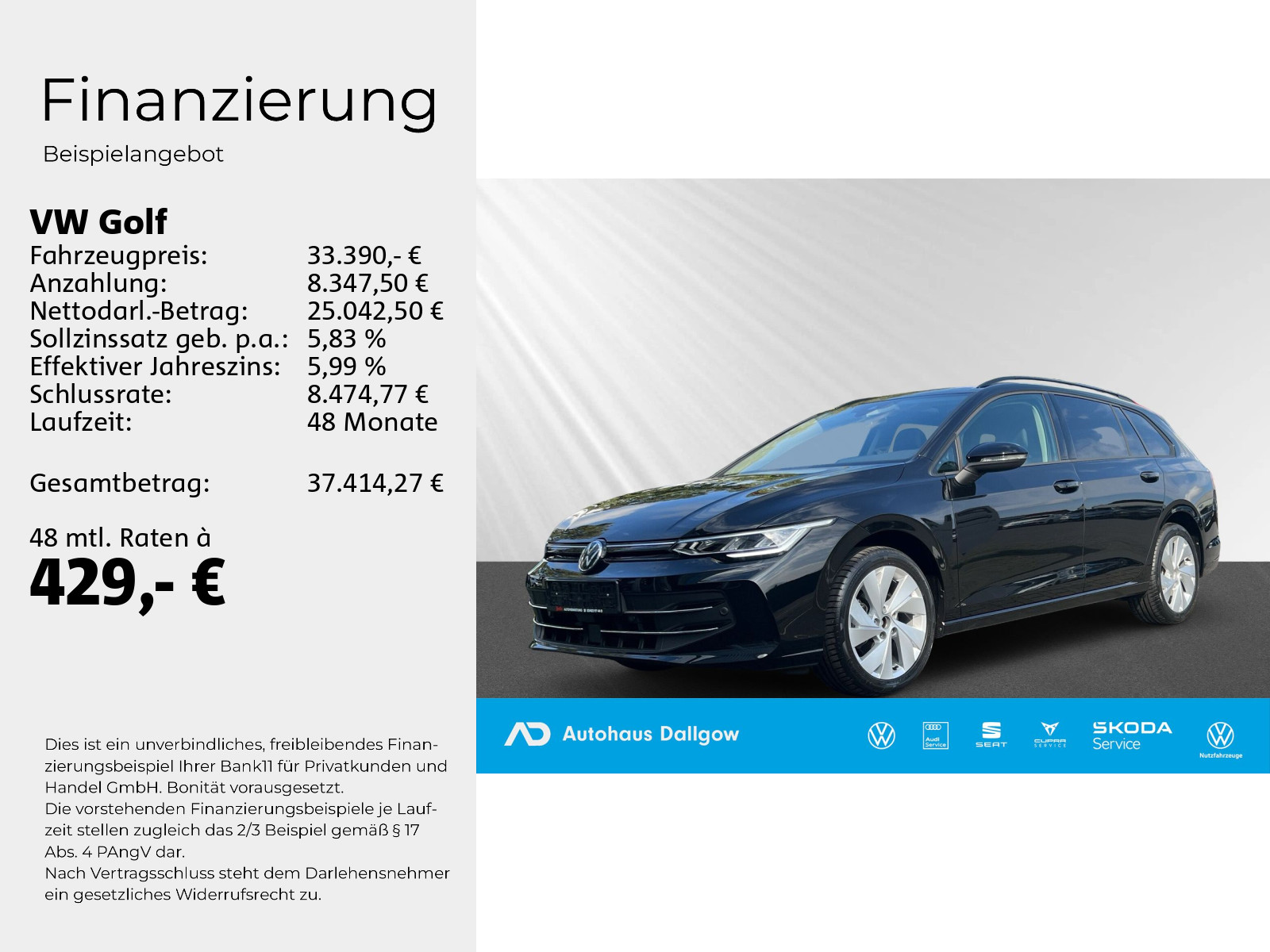 Golf VIII 1.5 eTSI Goal+AHK klapb.+PANO+RFK+WiRä