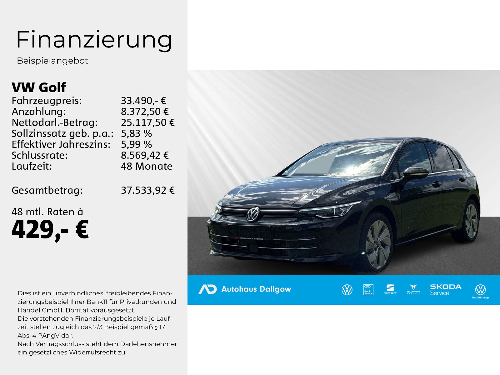 Golf VIII 1.5 eTSI Style Busin.Prem+Pano+LEDmatr